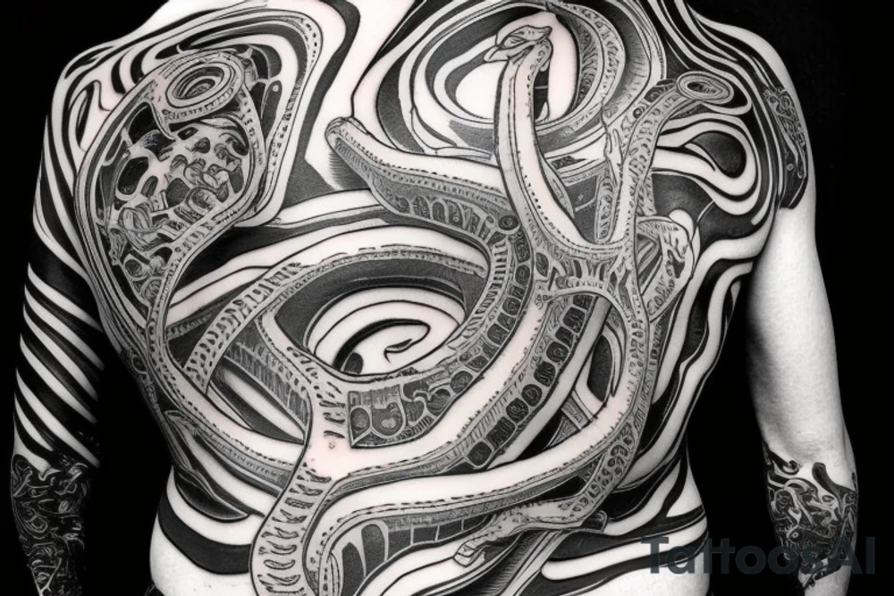 DNA strand with names Oliver and Rowan tattoo idea