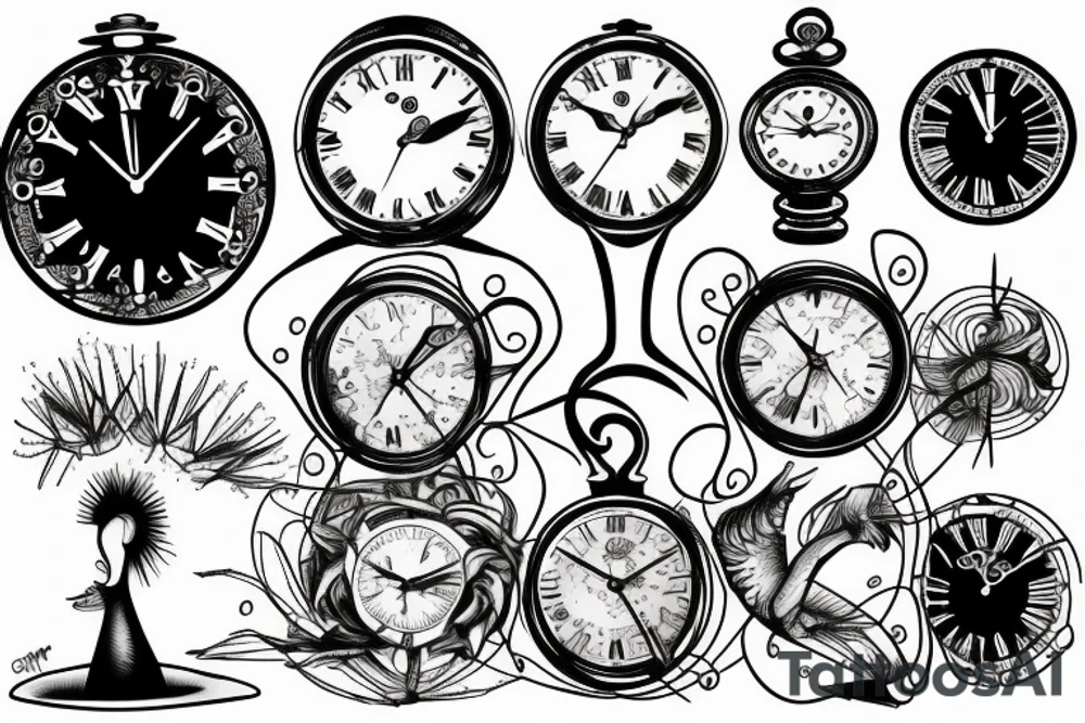 clock tattoo idea