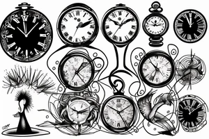 clock tattoo idea