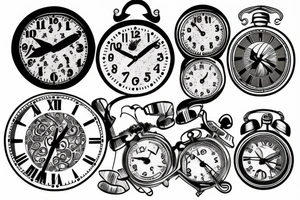 clock tattoo idea