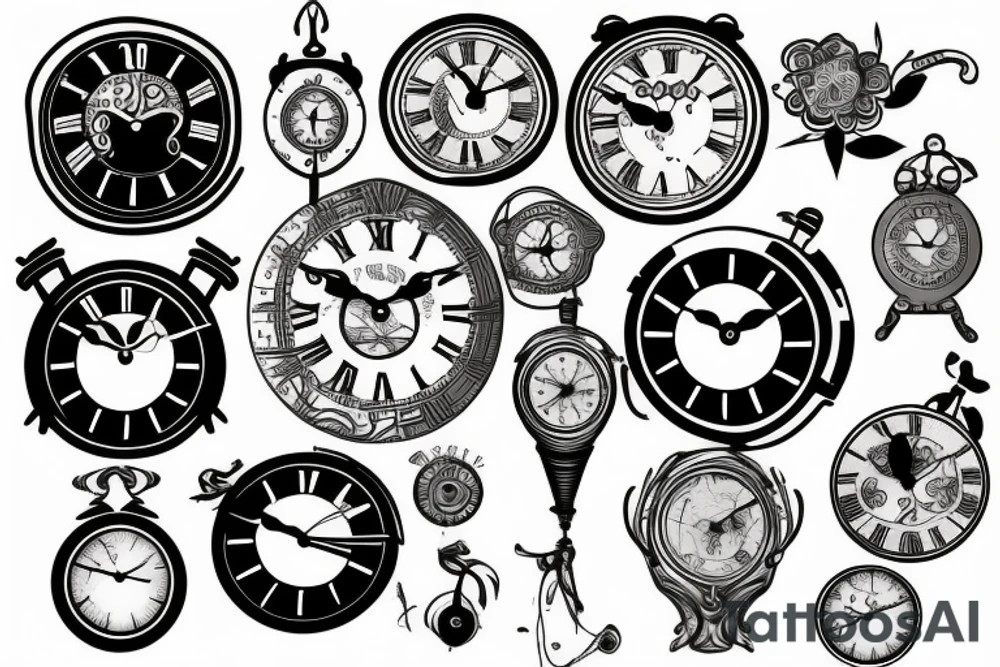 clock tattoo idea