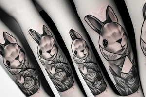stuffed rabbit toy tattoo idea