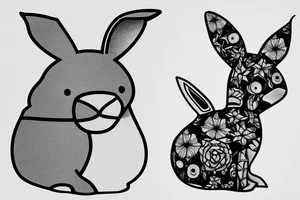 stuffed rabbit toy tattoo idea