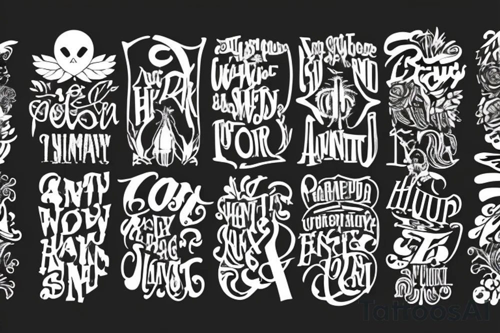 Simple unique font of word “Hunty” tattoo idea