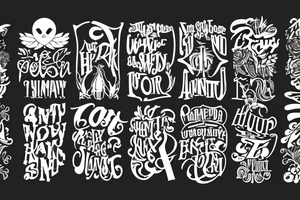 Simple unique font of word “Hunty” tattoo idea