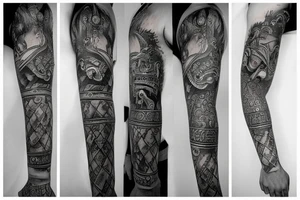 Lord Krishna in a dangerous avatar tattoo idea