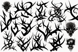Gothic twisted thorns tattoo idea