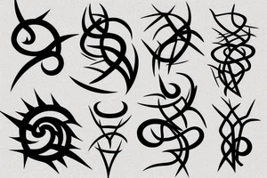 Gothic twisted thorns tattoo idea