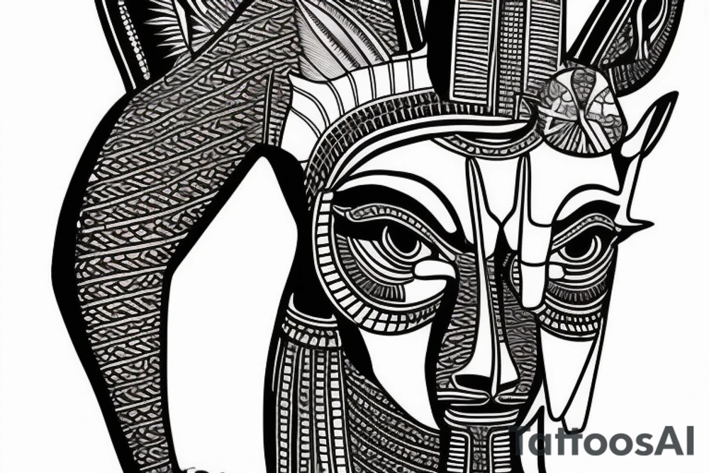 egyptian god anubis on forearm tattoo idea