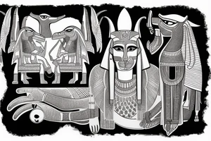egyptian god anubis on forearm tattoo idea
