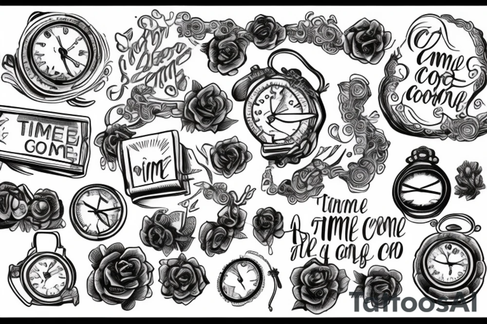 Money goes and comes but time is the only thing that goes so make sure you don’t take it for granted tattoo idea