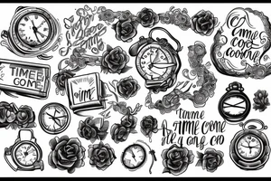 Money goes and comes but time is the only thing that goes so make sure you don’t take it for granted tattoo idea