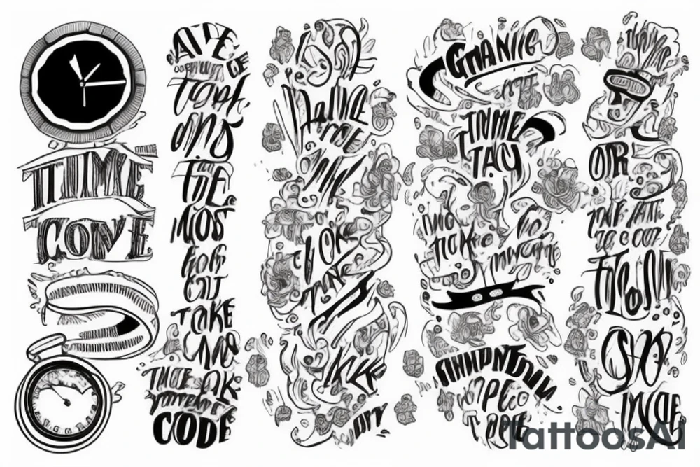Money goes and comes but time is the only thing that goes so make sure you don’t take it for granted tattoo idea