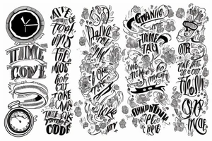 Money goes and comes but time is the only thing that goes so make sure you don’t take it for granted tattoo idea