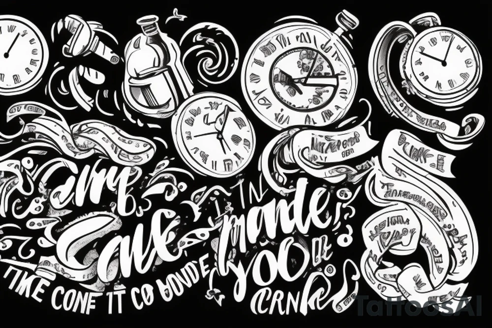 Money goes and comes but time is the only thing that goes so make sure you don’t take it for granted tattoo idea