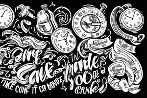Money goes and comes but time is the only thing that goes so make sure you don’t take it for granted tattoo idea
