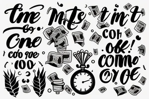 Money goes and comes but time is the only thing that goes so make sure you don’t take it for granted tattoo idea