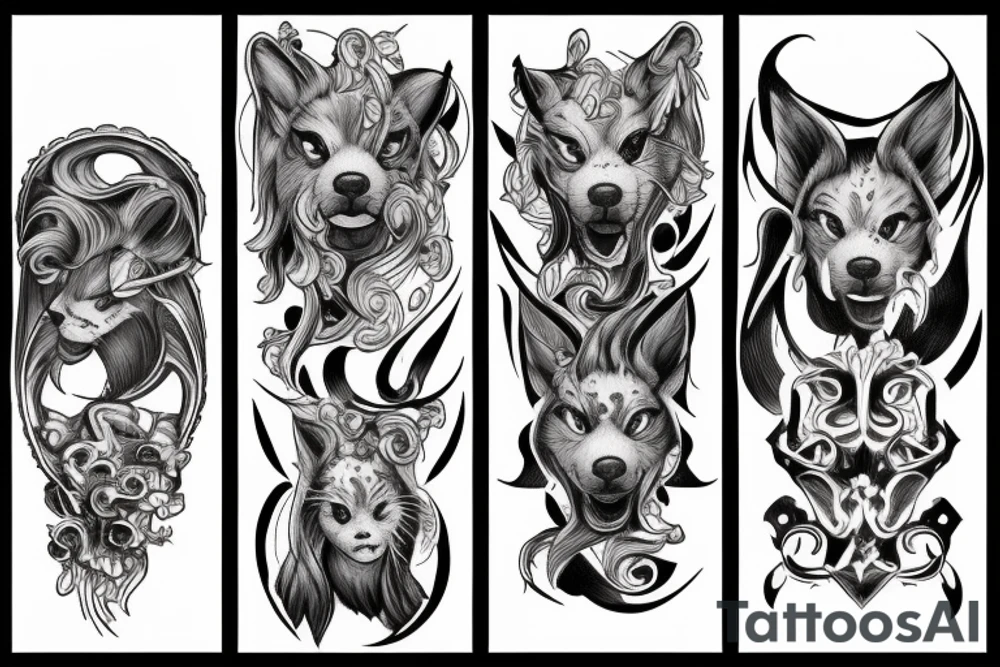 Cerberus three heads tattoo idea