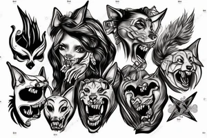 Cerberus three heads tattoo idea