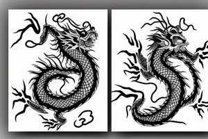 Chinese dragon crawling tattoo idea