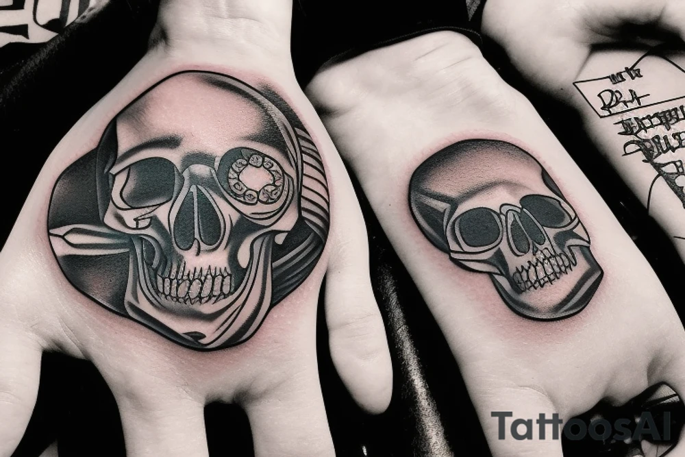 $uicideboy$ text with a skull, hand tatto tattoo idea