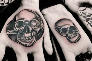 $uicideboy$ text with a skull, hand tatto tattoo idea