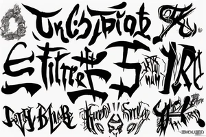 $uicideboy$ lettering tattoo idea