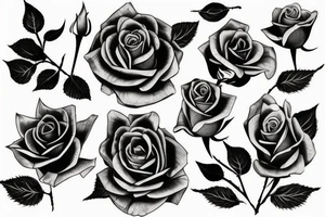Gothic rose tattoo idea
