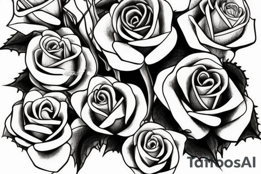 Gothic rose tattoo idea