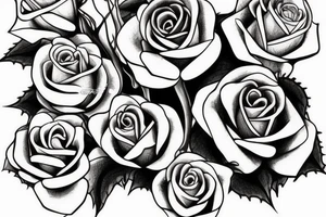 Gothic rose tattoo idea