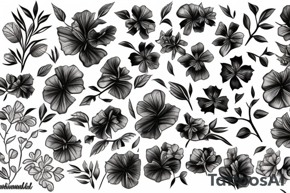 Hibiscus flower and gecko tattoo idea