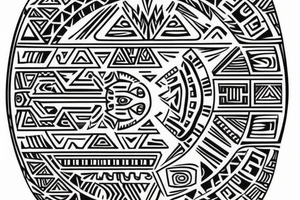 Aztec or Mayan design for a half sleeve. tattoo idea