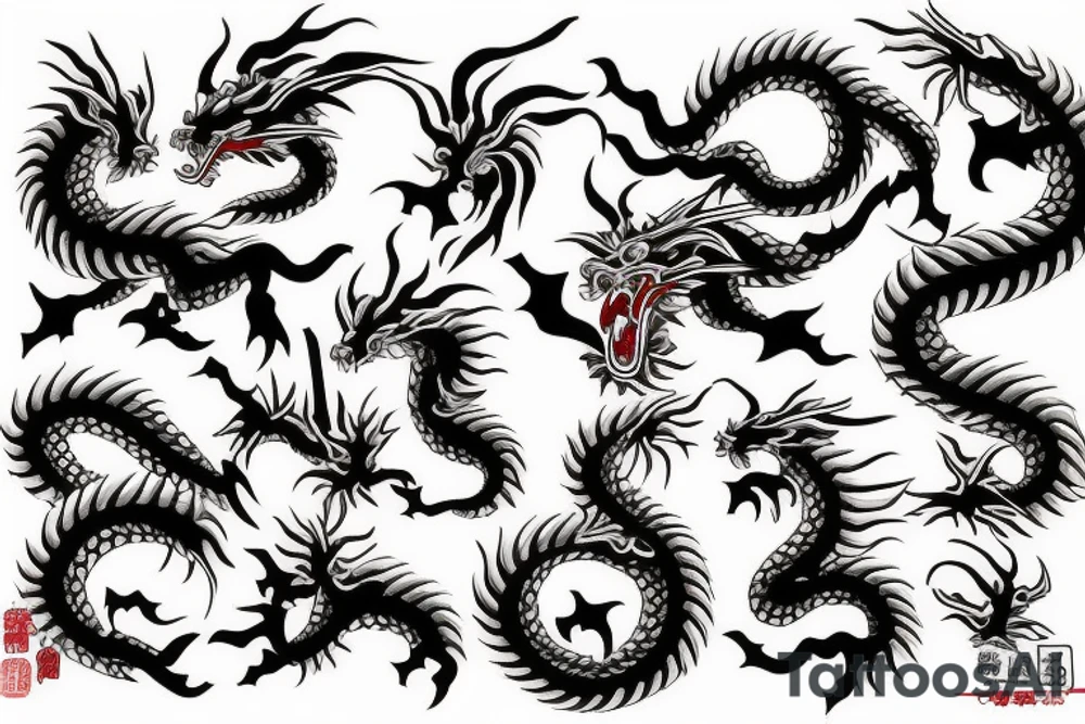 Japanese dragon tattoo idea