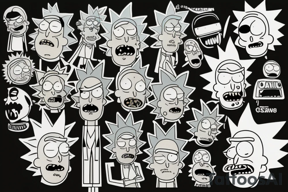 Rick and Morty, small tattoo idea