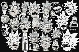Rick and Morty, small tattoo idea