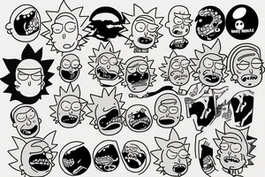 Rick and Morty, small tattoo idea