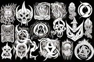 Satanic small tattoo idea