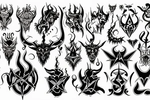 Satanic small tattoo idea