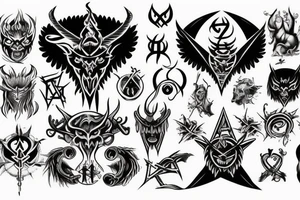 Satanic, small tattoo idea