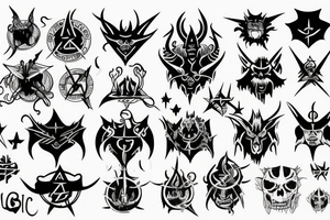 Satanic, small tattoo idea