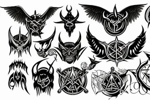 Satanic, small tattoo idea