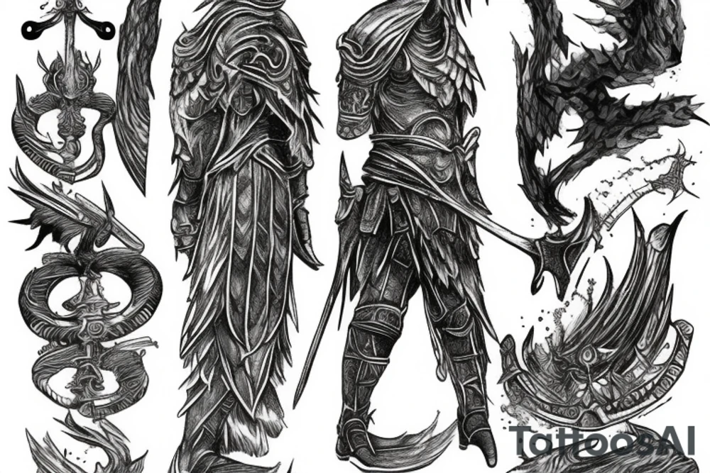 Nameless king from Dark souls tattoo idea