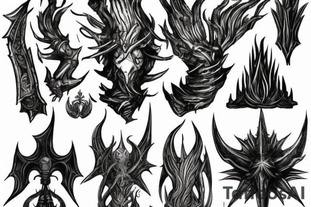 Nameless king from Dark souls tattoo idea