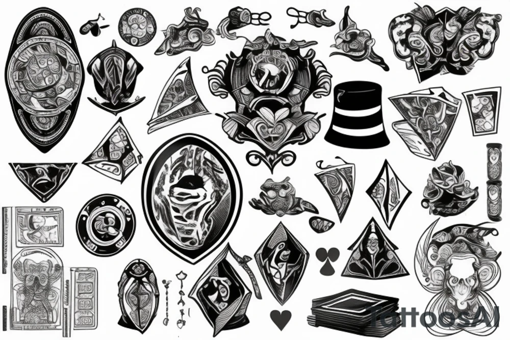 Gambling with destiny tattoo idea
