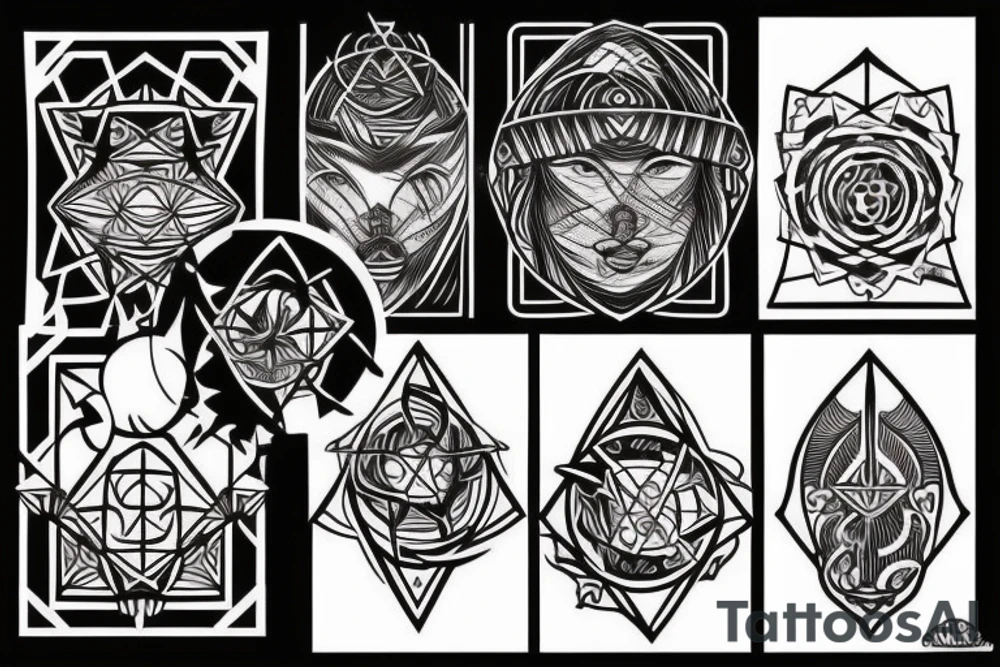 Tribal witchcraft tattoo idea