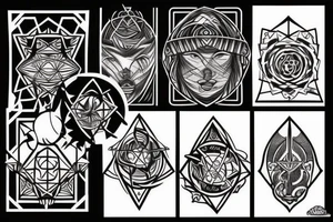 Tribal witchcraft tattoo idea
