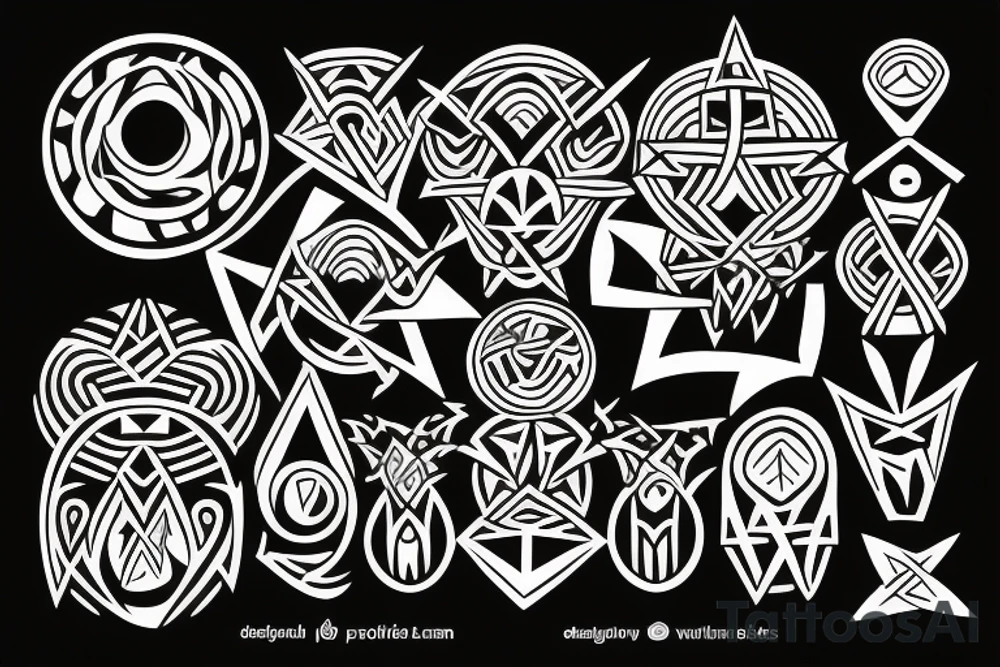 Tribal witchcraft tattoo idea