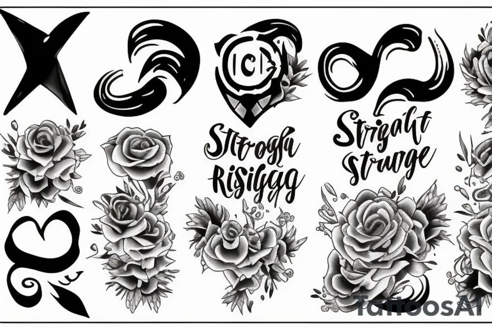 strength, resilience, endurance, happiness tattoo idea