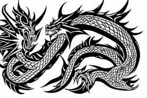 dragon from wrist to shoulder tattoo idea