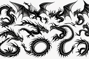 dragon from wrist to shoulder tattoo idea